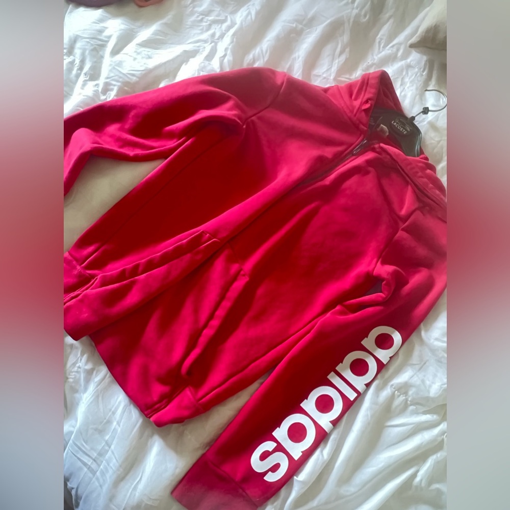 Adidas dark pink jacket